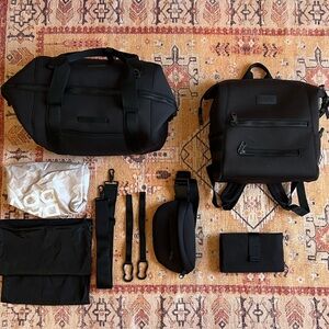 Dagne Dover Black Bundle - Indi Diaper Bag, Landon Carryall, Ace Fanny Pack